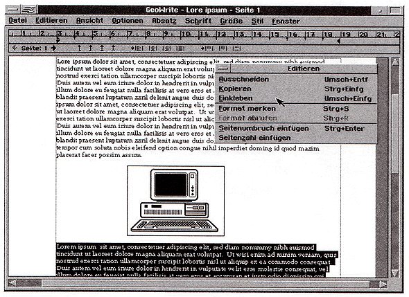 Einfügen einer Grafik in ein GeoWrite-Dokument
