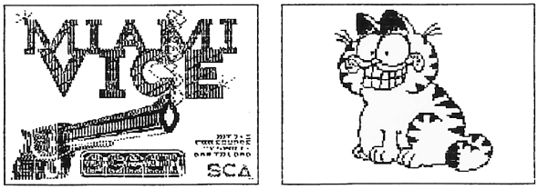 Beispielgrafik: Miami Vice links und Garfield rechts
