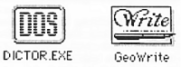 DICTOR.EXE und GeoWrite Icon