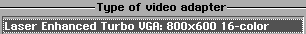 Type of Video Adapter 2