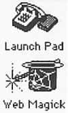 Icons: Launch Pad und Web Magic