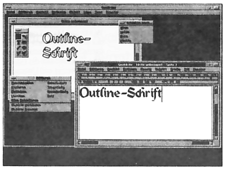 Outline-Schriften entstehen im Zusammenwirken von GeoWrite und GeoDraw