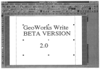 GeoWorks Write BETA Version 2.0
