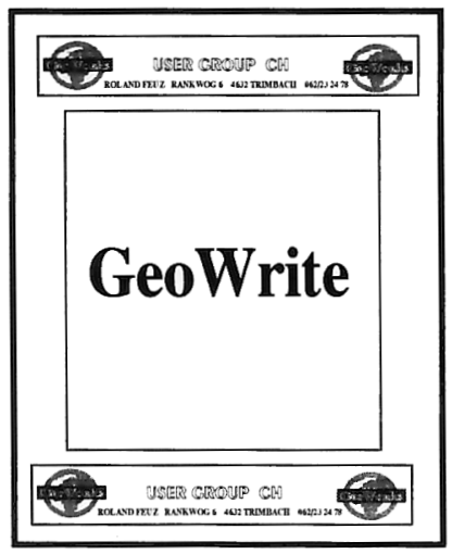GeoWrite Document mit Logo in der Kopf- und Fusszeile