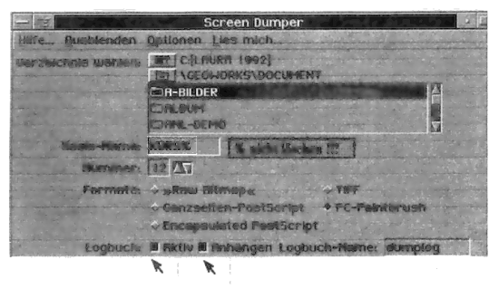 Einstellung: Screen Dumper