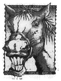 'Briefmarke': Motiv - Pferdekopf