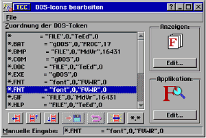DOS File Icons bearbeiten