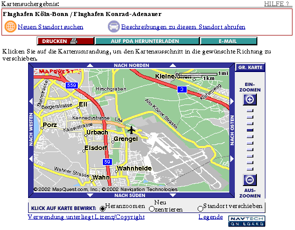 Flughafenkarte